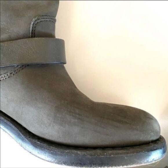 Allsaints Classic Leather Motorcycle Biker Boots EU 37/US 6 Gray Moto - Picture 6 of 16